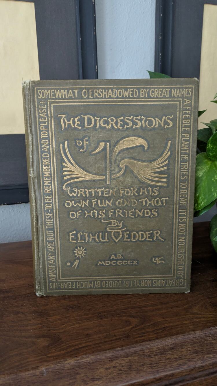 The Digressions of V Elihu Vedder 1910 Illustrated Hardcover